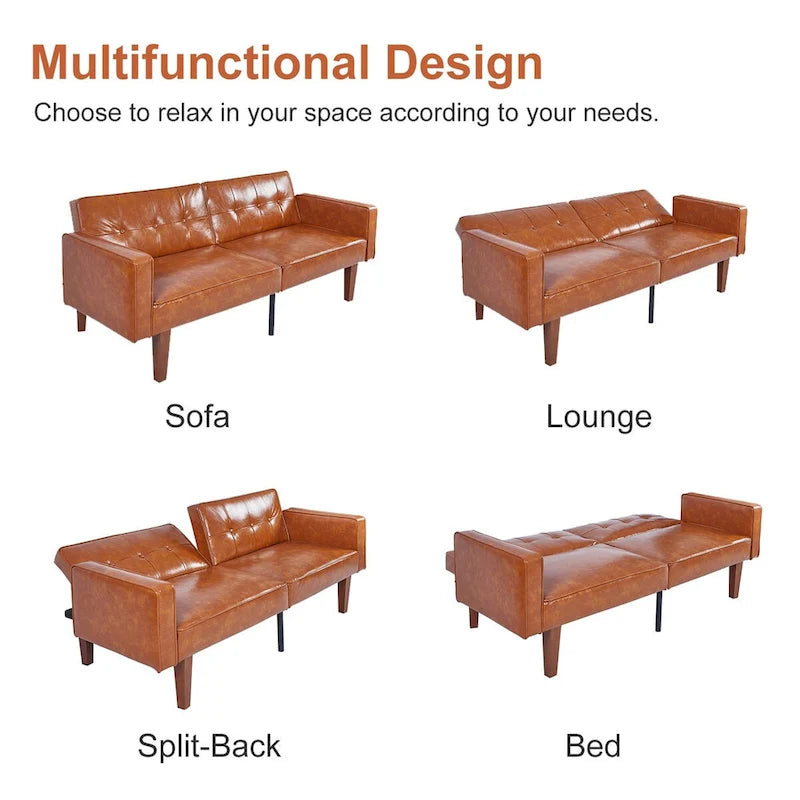Canapé-lit futon en mousse à mémoire de forme convertible pour salon - 68.11*30.11*28.74