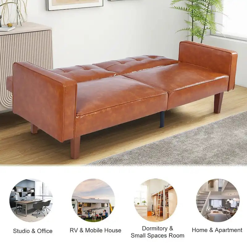 Canapé-lit futon en mousse à mémoire de forme convertible pour salon - 68.11*30.11*28.74