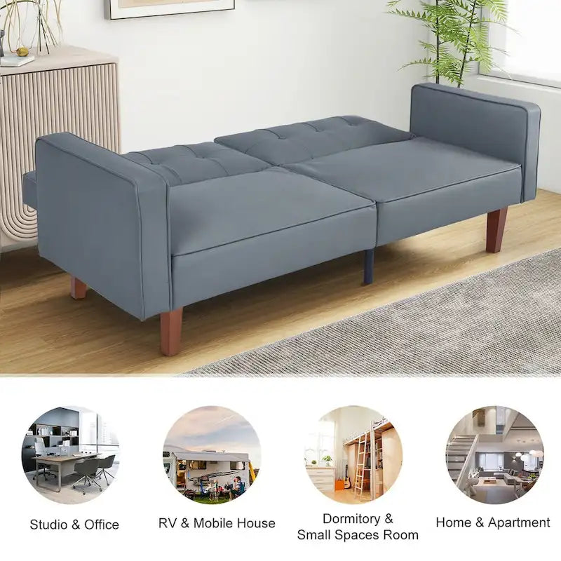 Canapé-lit futon en mousse à mémoire de forme convertible pour salon - 68.11*30.11*28.74
