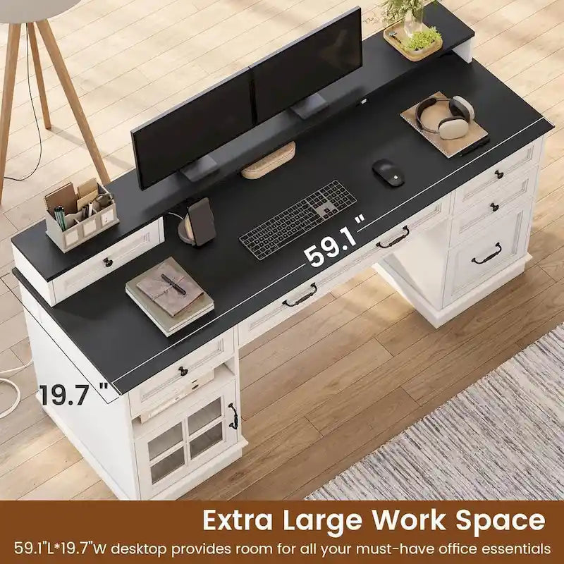 Tiroirs de bureau de direction Meuble de rangement pour bureau à domicile