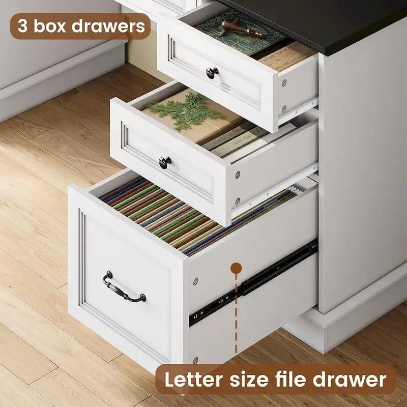 Tiroirs de bureau de direction Meuble de rangement pour bureau à domicile