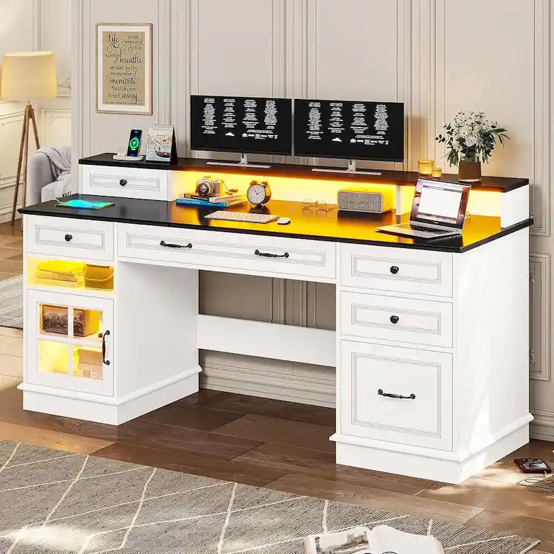 Tiroirs de bureau de direction Meuble de rangement pour bureau à domicile