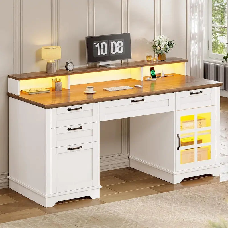 Tiroirs de bureau de direction Meuble de rangement pour bureau à domicile
