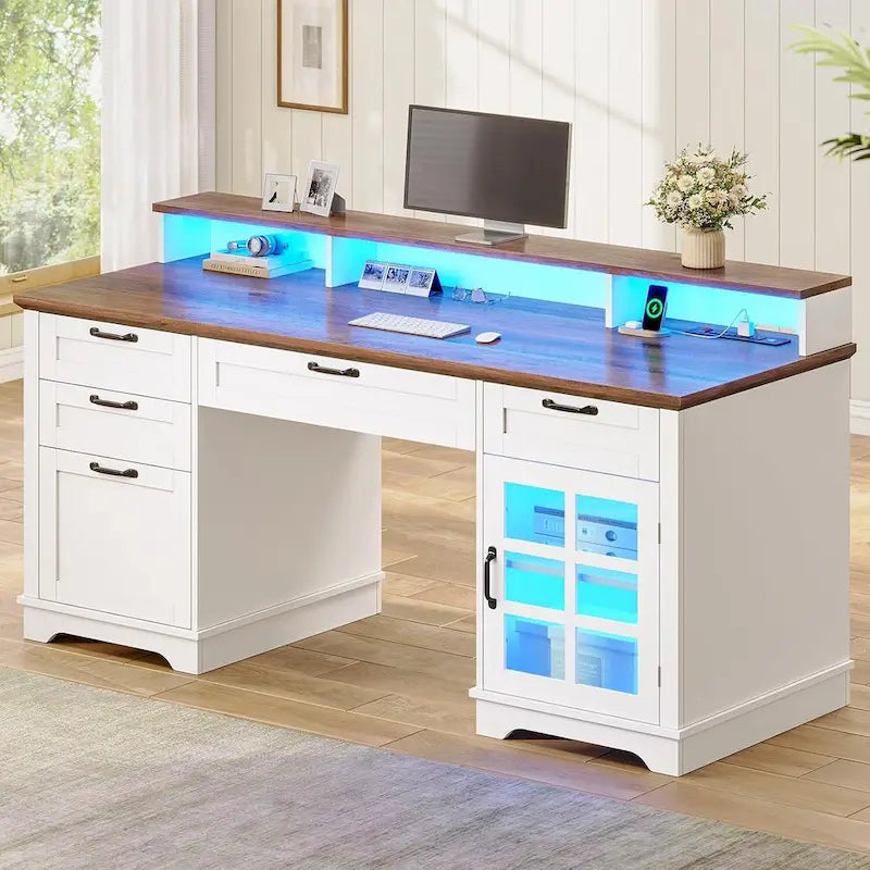 Tiroirs de bureau de direction Meuble de rangement pour bureau à domicile