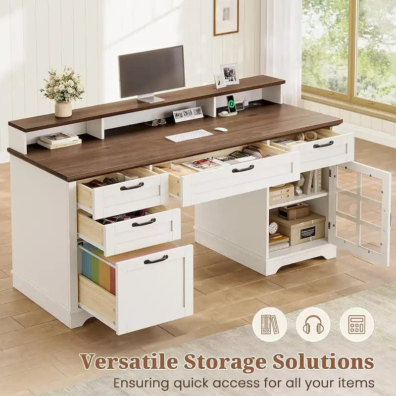 Tiroirs de bureau de direction Meuble de rangement pour bureau à domicile