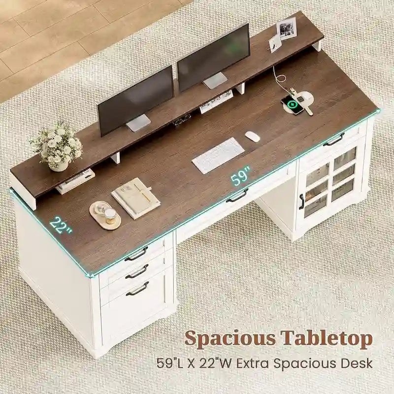 Tiroirs de bureau de direction Meuble de rangement pour bureau à domicile