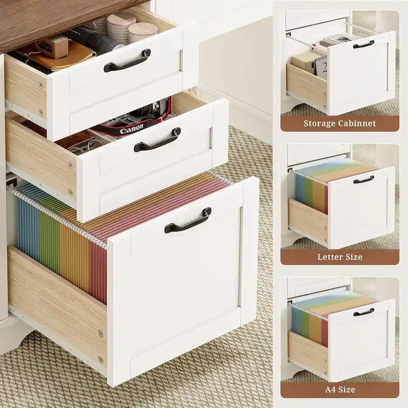 Tiroirs de bureau de direction Meuble de rangement pour bureau à domicile